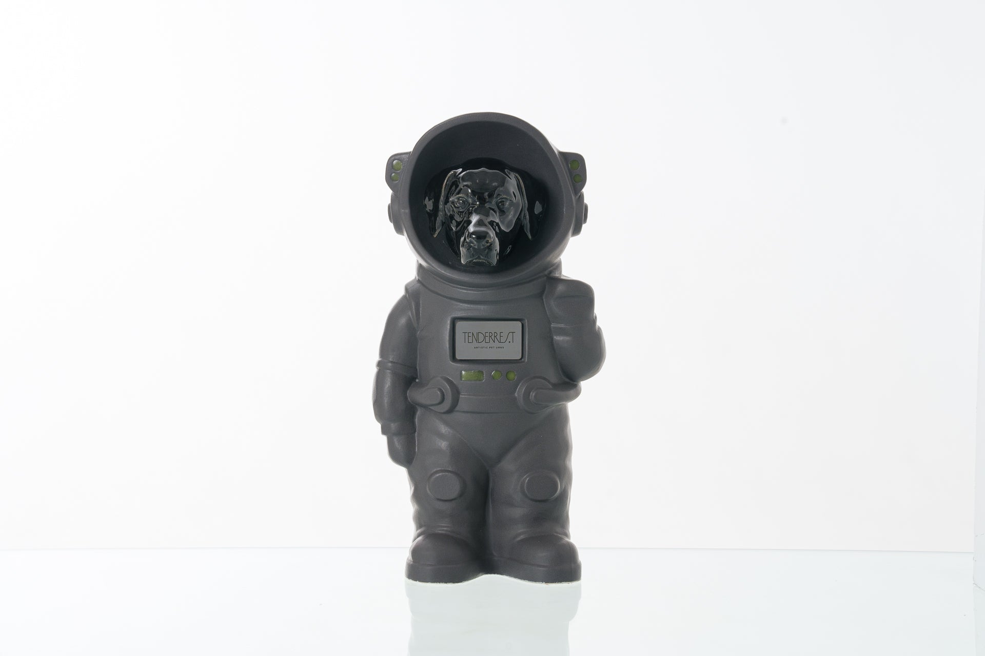 Urn for Ashes Astronaut Dog Labrador Retriever. Handmade Customisable Dog Cremation Urn. Handmade Astronaut Art Urn. Keepsake for Ashes by TenderRest. Grey Costume