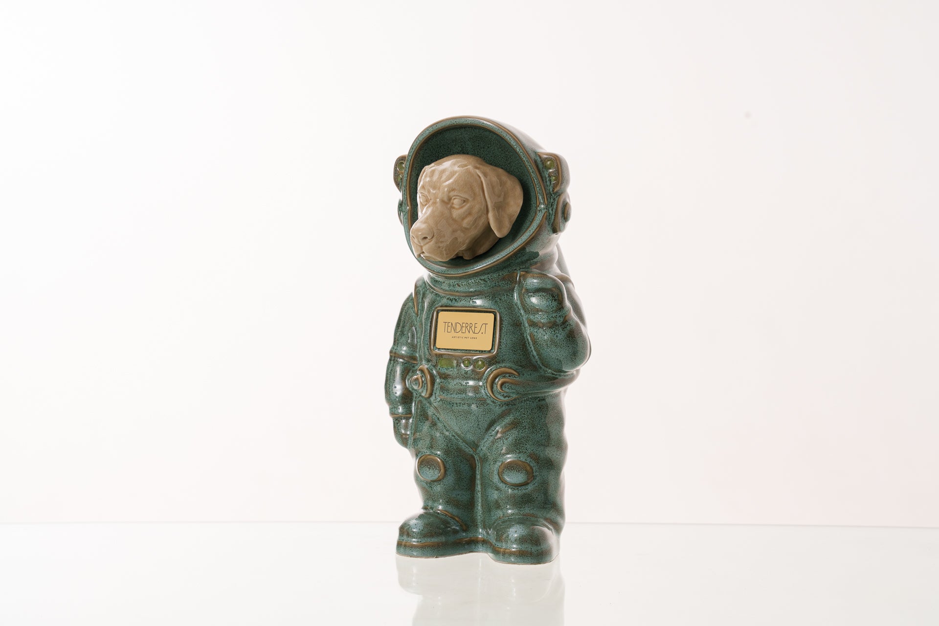 Urn for Ashes Astronaut Dog Labrador Retriever. Handmade Customisable Dog Cremation Urn. Handmade Astronaut Art Urn. Keepsake for Ashes by TenderRest. Oily Green Costume