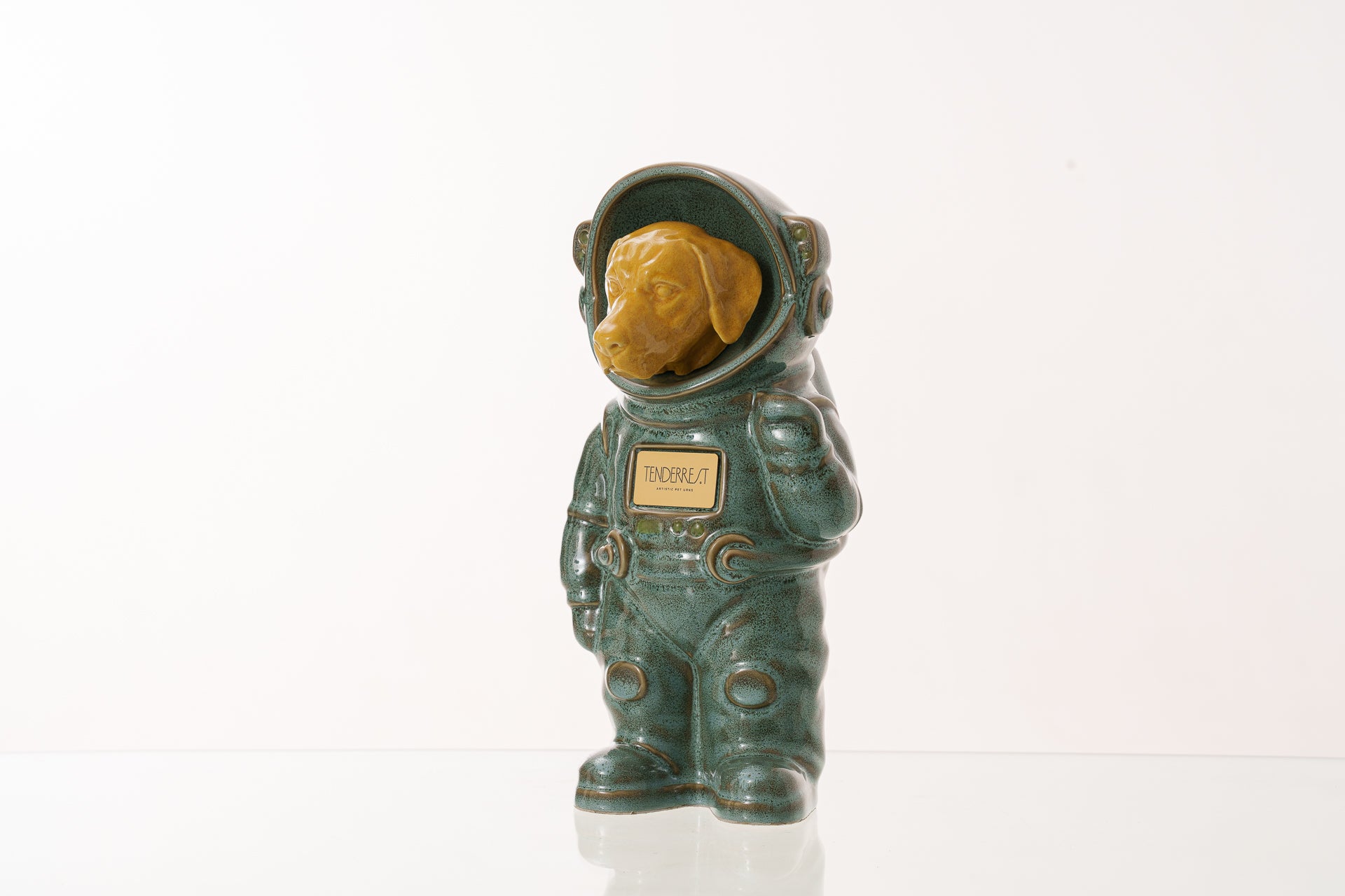 Urn for Ashes Astronaut Dog Labrador Retriever. Handmade Customisable Dog Cremation Urn. Handmade Astronaut Art Urn. Keepsake for Ashes by TenderRest. Oily Green MelangeCostume