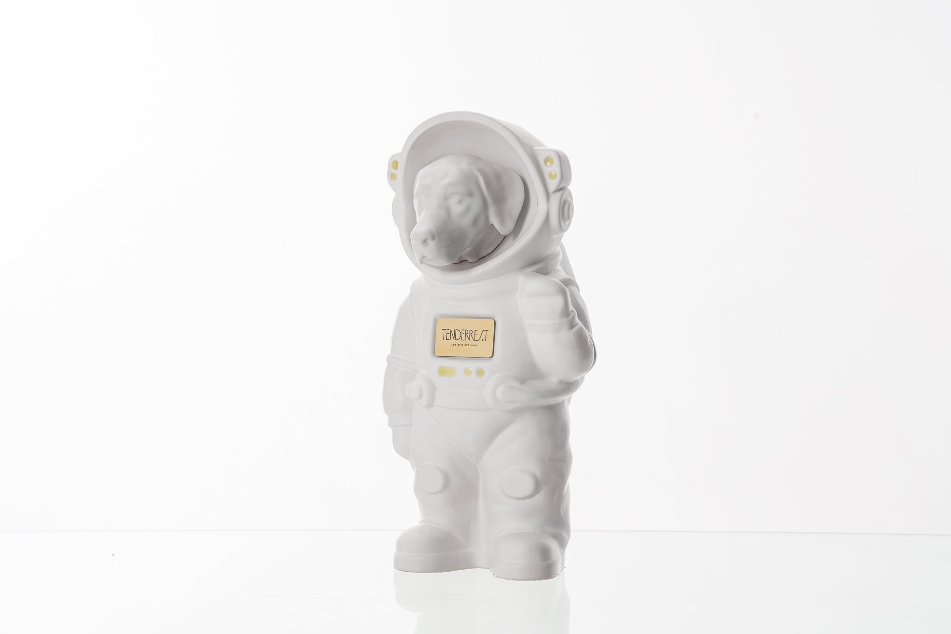Urn for Ashes Astronaut Dog Labrador Retriever. Handmade Customisable Dog Cremation Urn. Handmade Astronaut Art Urn. Keepsake for Ashes by TenderRest. White Costume