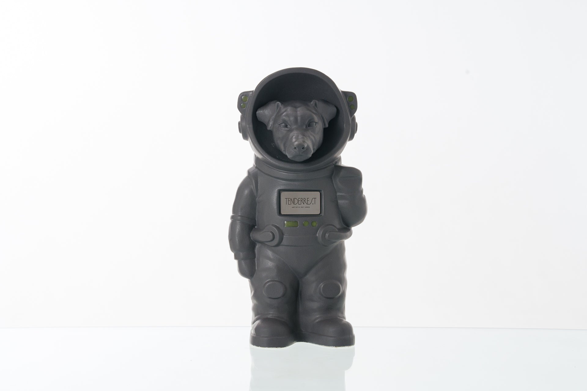 Urn for Ashes Astronaut Jack Russel . Handmade Customisable Dog Cremation Urn. Handmade Astronaut Art Urn. Keepsake for Ashes by TenderRest. Grey costume