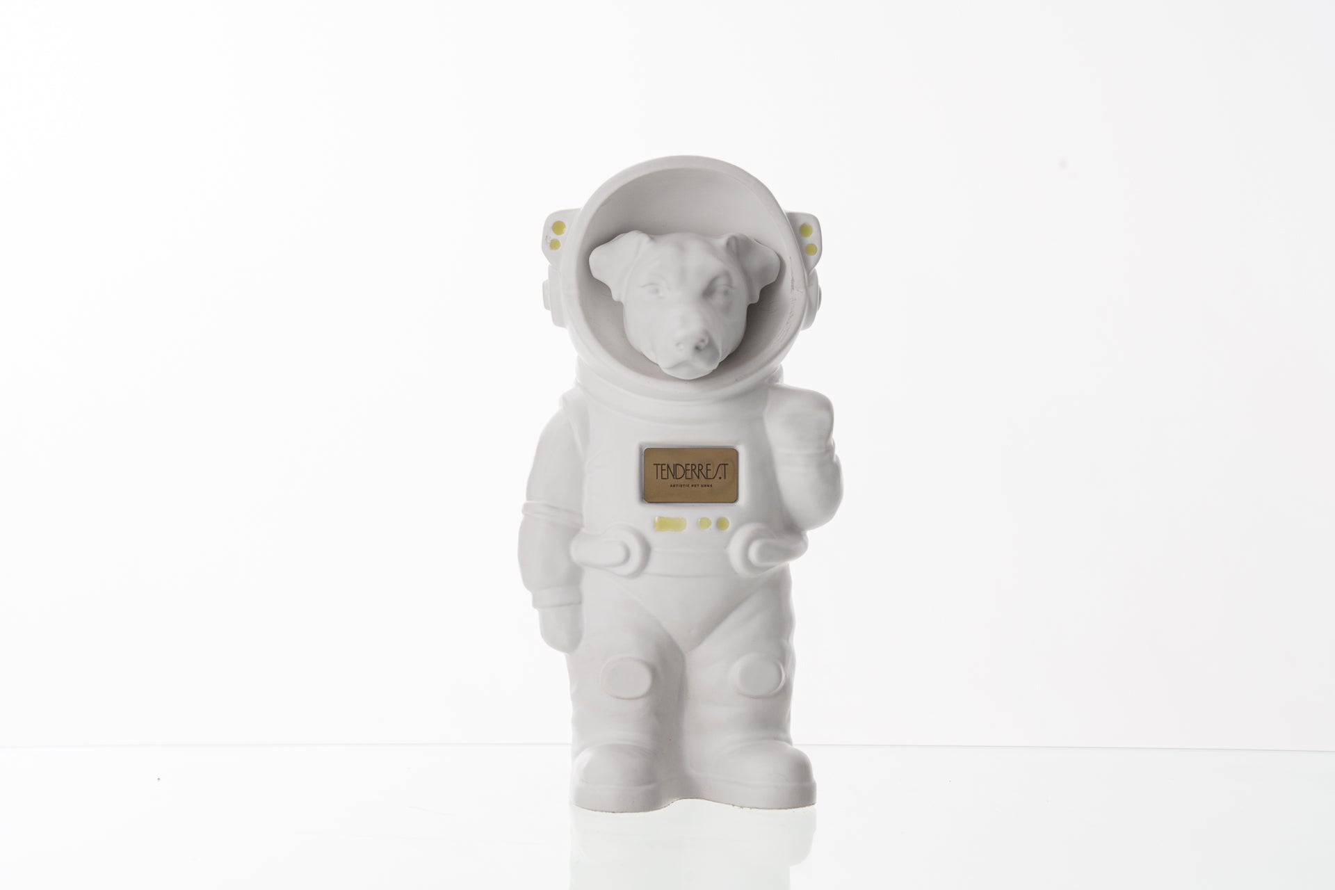 Urn for Ashes Astronaut Jack Russel . Handmade Customisable Dog Cremation Urn. Handmade Astronaut Art Urn. Keepsake for Ashes by TenderRest. White costume