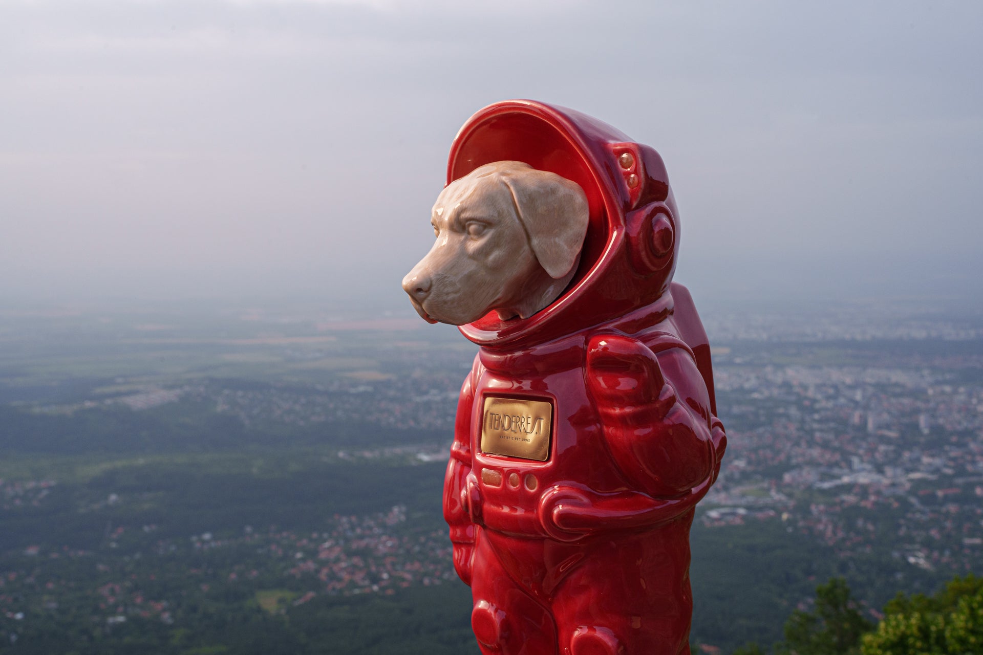 Urn for Ashes Astronaut Dog Labrador Retriever. Handmade Customisable Dog Cremation Urn. Handmade Astronaut Art Urn. Keepsake for Ashes by TenderRest.