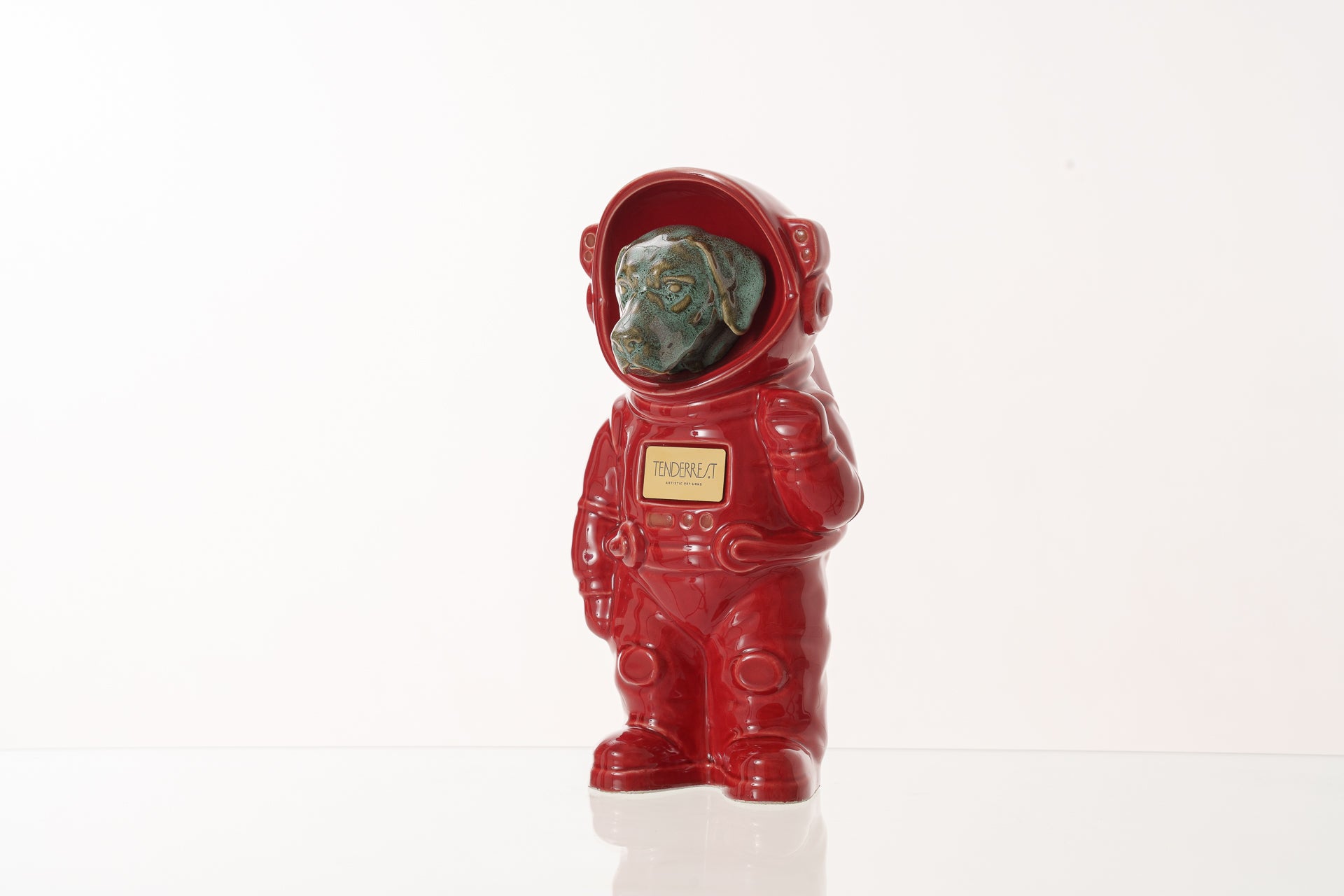 Urn for Ashes Astronaut Dog Labrador Retriever. Handmade Customisable Dog Cremation Urn. Handmade Astronaut Art Urn. Keepsake for Ashes by TenderRest. Oily Green Melange Costume