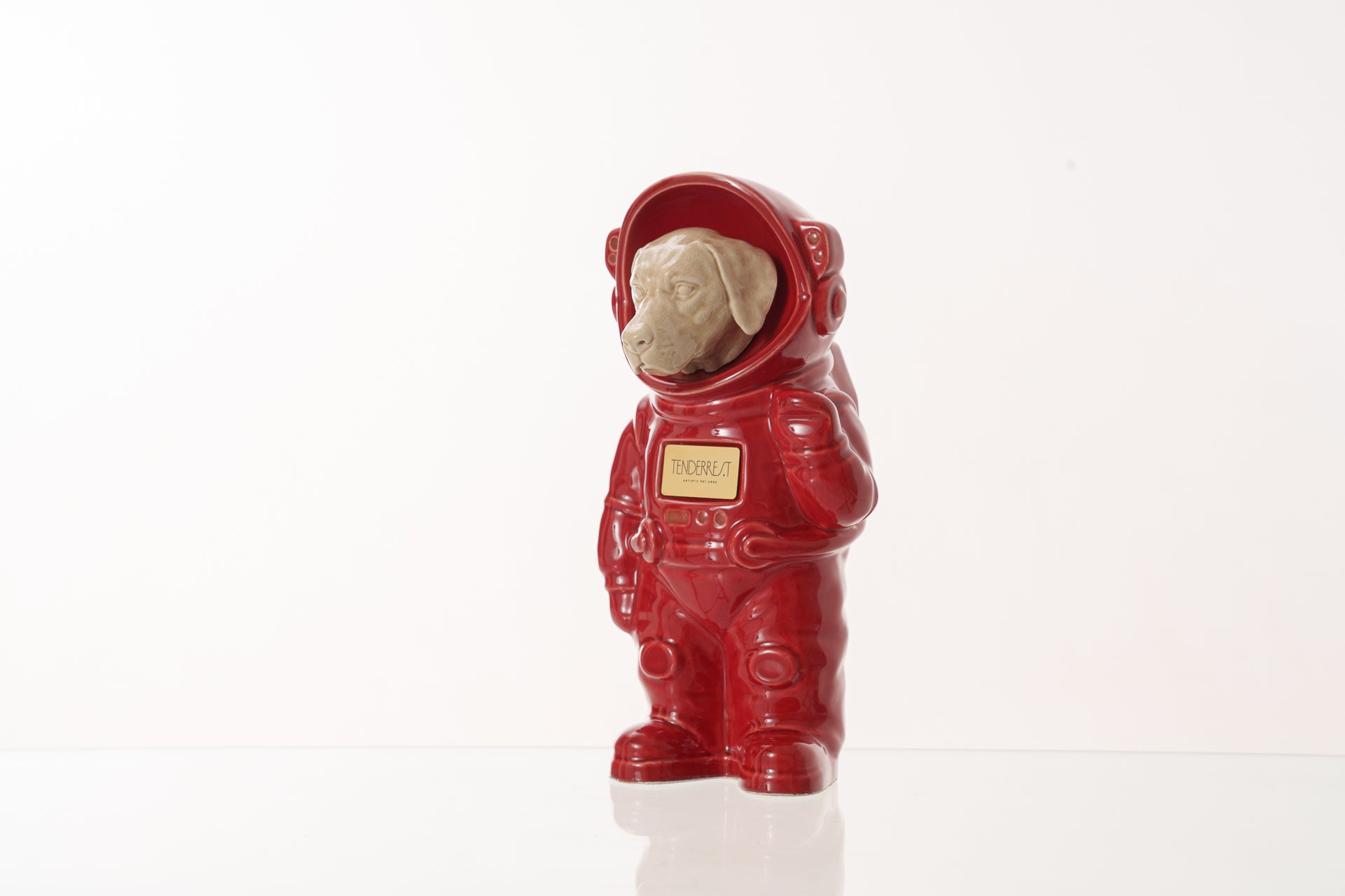Urn for Ashes Astronaut Dog Labrador Retriever. Handmade Customisable Dog Cremation Urn. Handmade Astronaut Art Urn. Keepsake for Ashes by TenderRest. Red Costume