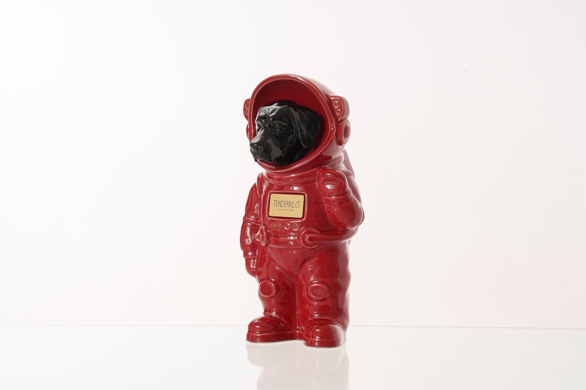 Urn for Ashes Astronaut Dog Labrador Retriever. Handmade Customisable Dog Cremation Urn. Handmade Astronaut Art Urn. Keepsake for Ashes by TenderRest. Red Costume
