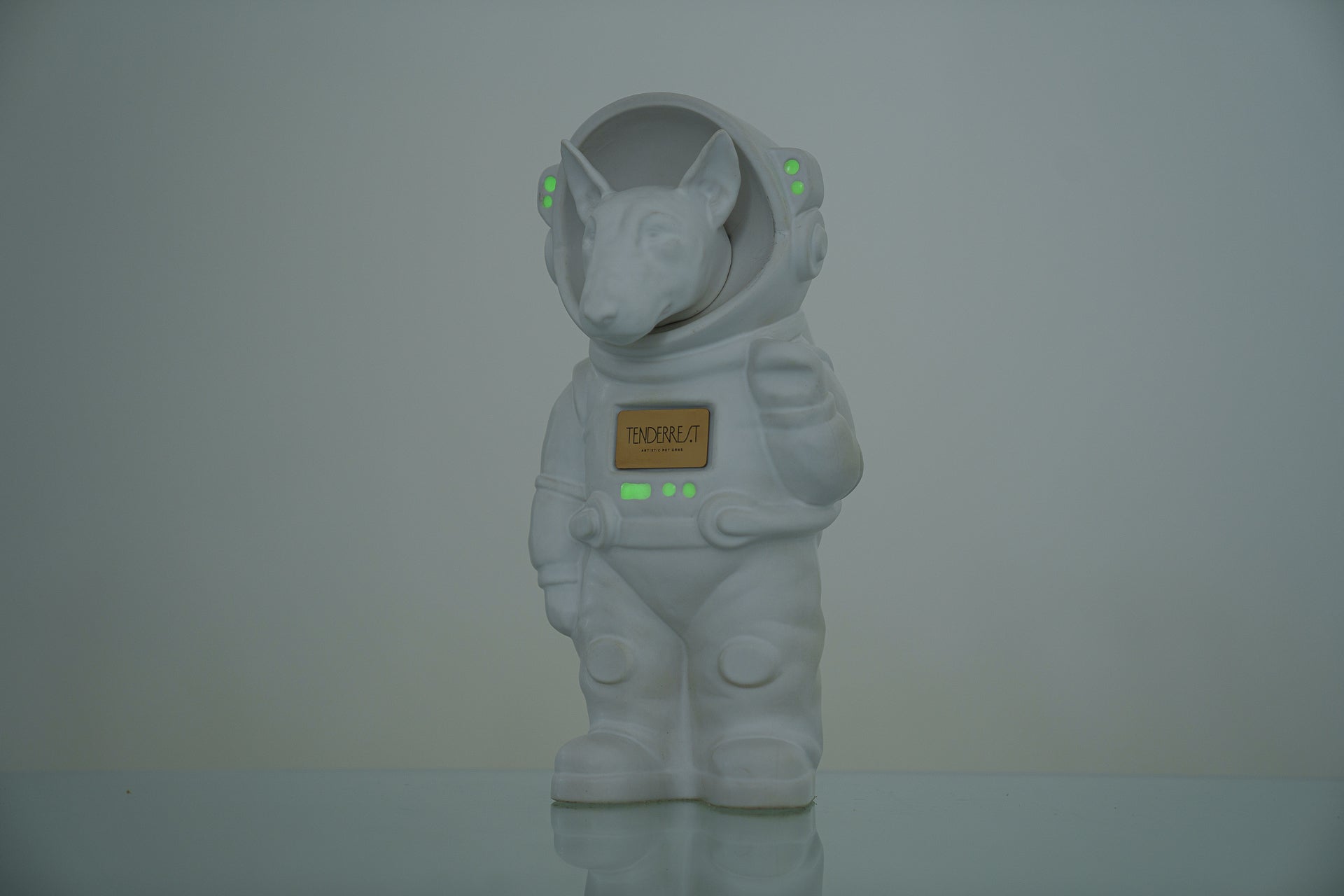Urn for Ashes Astronaut Dog Bull Terrier. Handmade Customisable Dog Cremation Urn. Handmade Astronaut Art Urn. Keepsake for Ashes by TenderRest.