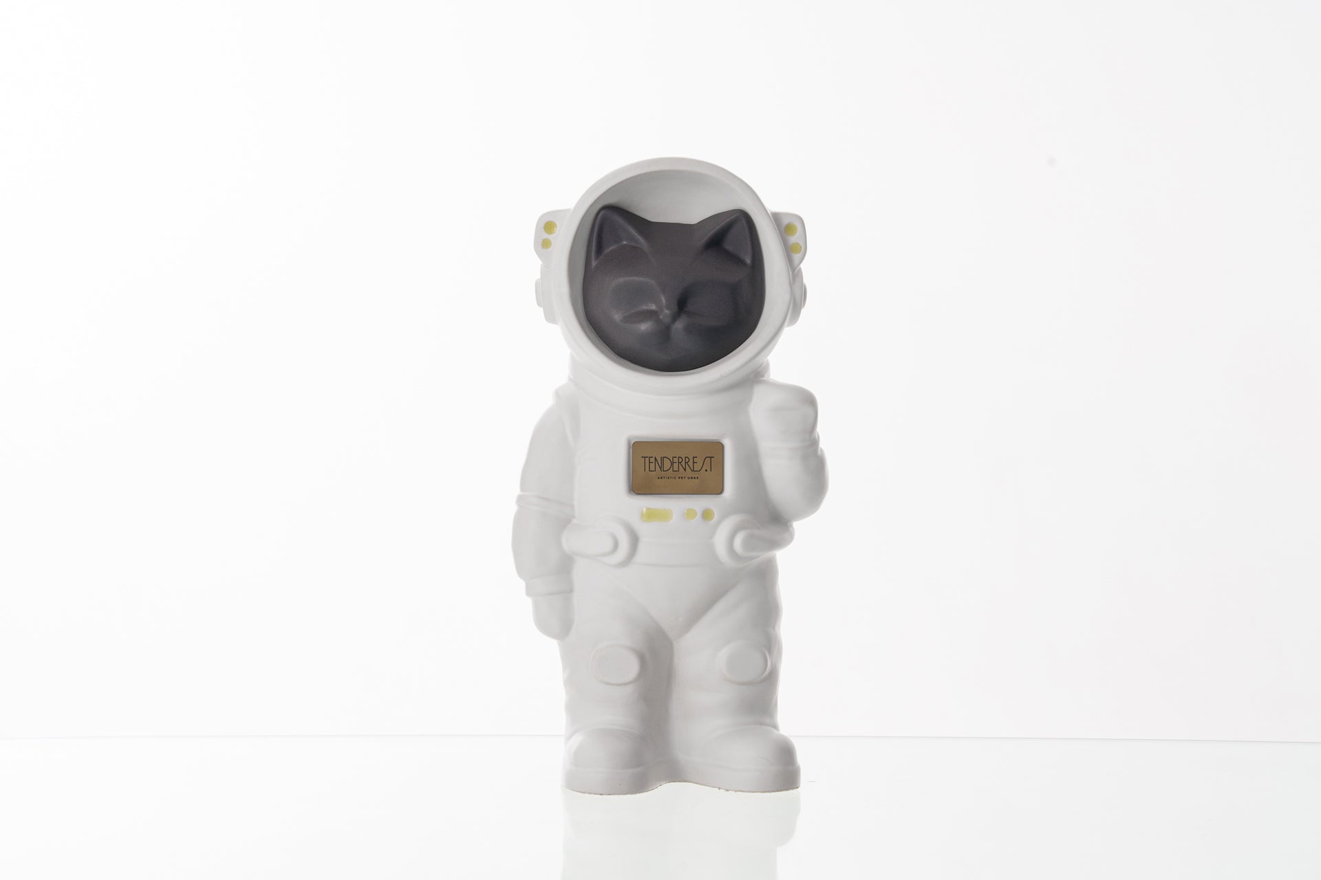 Cat Fully Customizable Urn, White Costume, Custom Head, Pet Urn