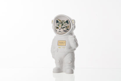 Handmade Customisable Cat Lunar Cremation Urn. Handmade Astronaut Art Urn by TenderRest White Costume