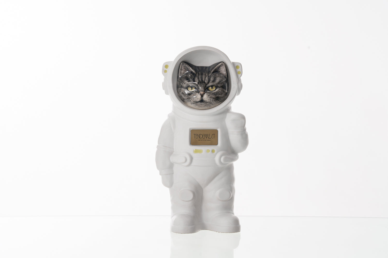 Cat Fully Customizable Urn, White Costume, Custom Head, Pet Urn