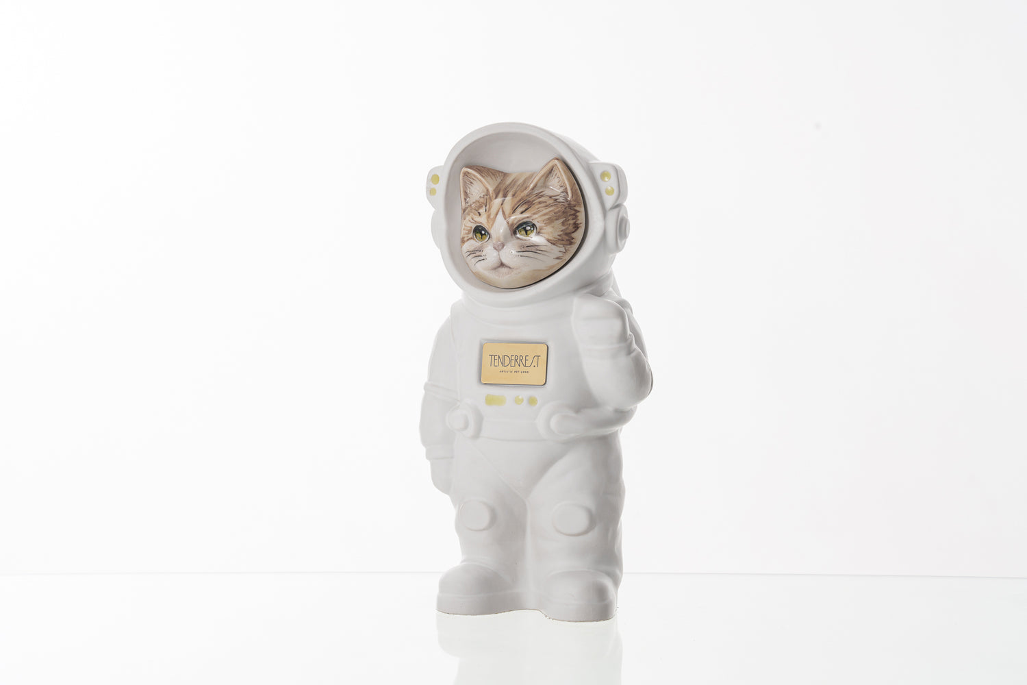 Handmade Customisable Cat Helios Cremation Urn. Handmade Astronaut Art Urn by TenderRest White Costume
