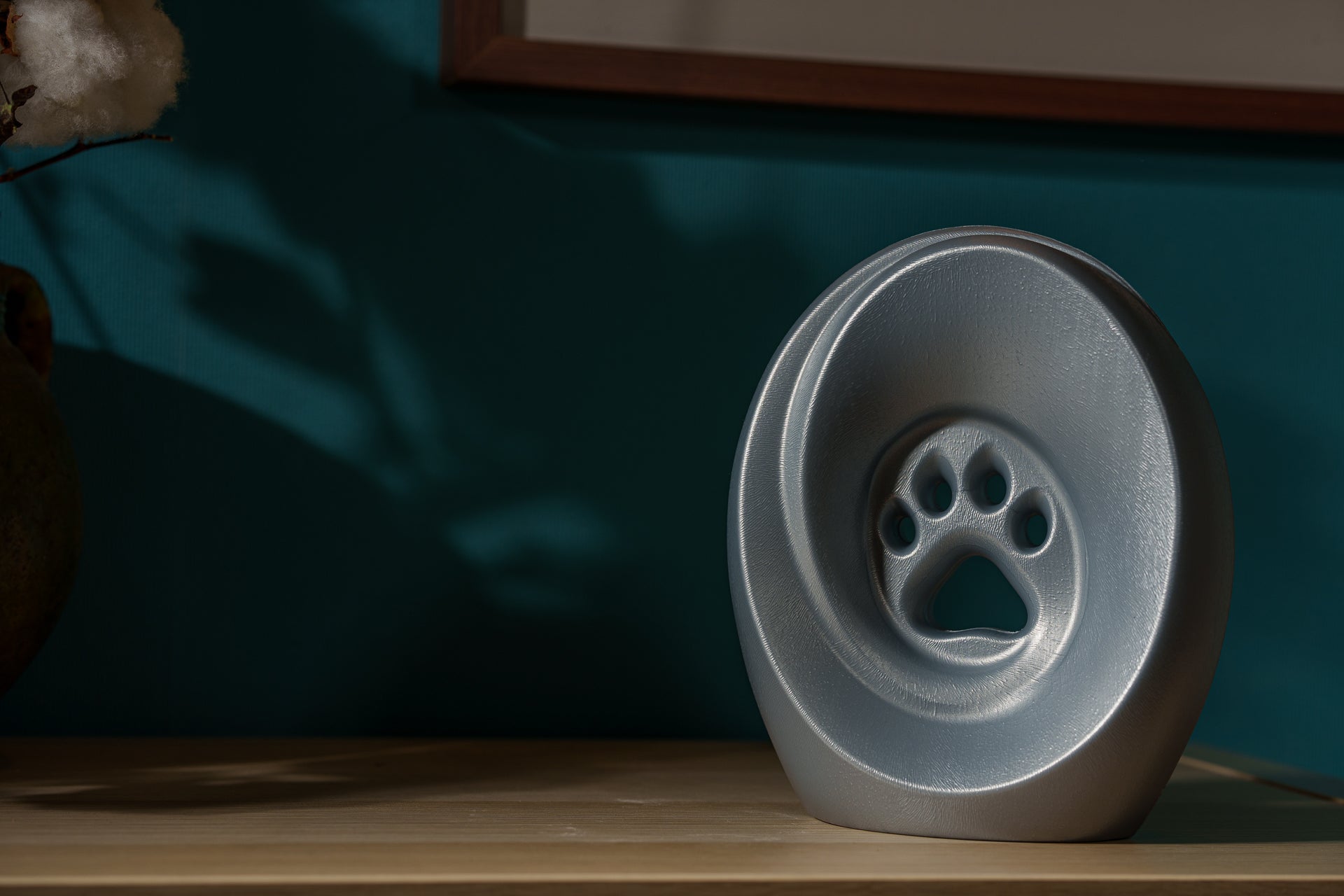 Legacy Paw Cremation Urn - Silver | Pet Urn