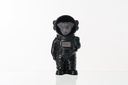 Urn for Ashes Astronaut Jack Russel . Handmade Customisable Dog Cremation Urn. Handmade Astronaut Art Urn. Keepsake for Ashes by TenderRest. Black costume
