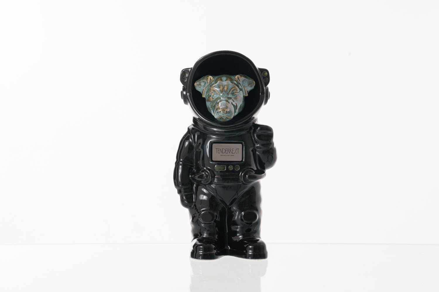 Urn for Ashes Astronaut Jack Russel . Handmade Customisable Dog Cremation Urn. Handmade Astronaut Art Urn. Keepsake for Ashes by TenderRest. Black costume