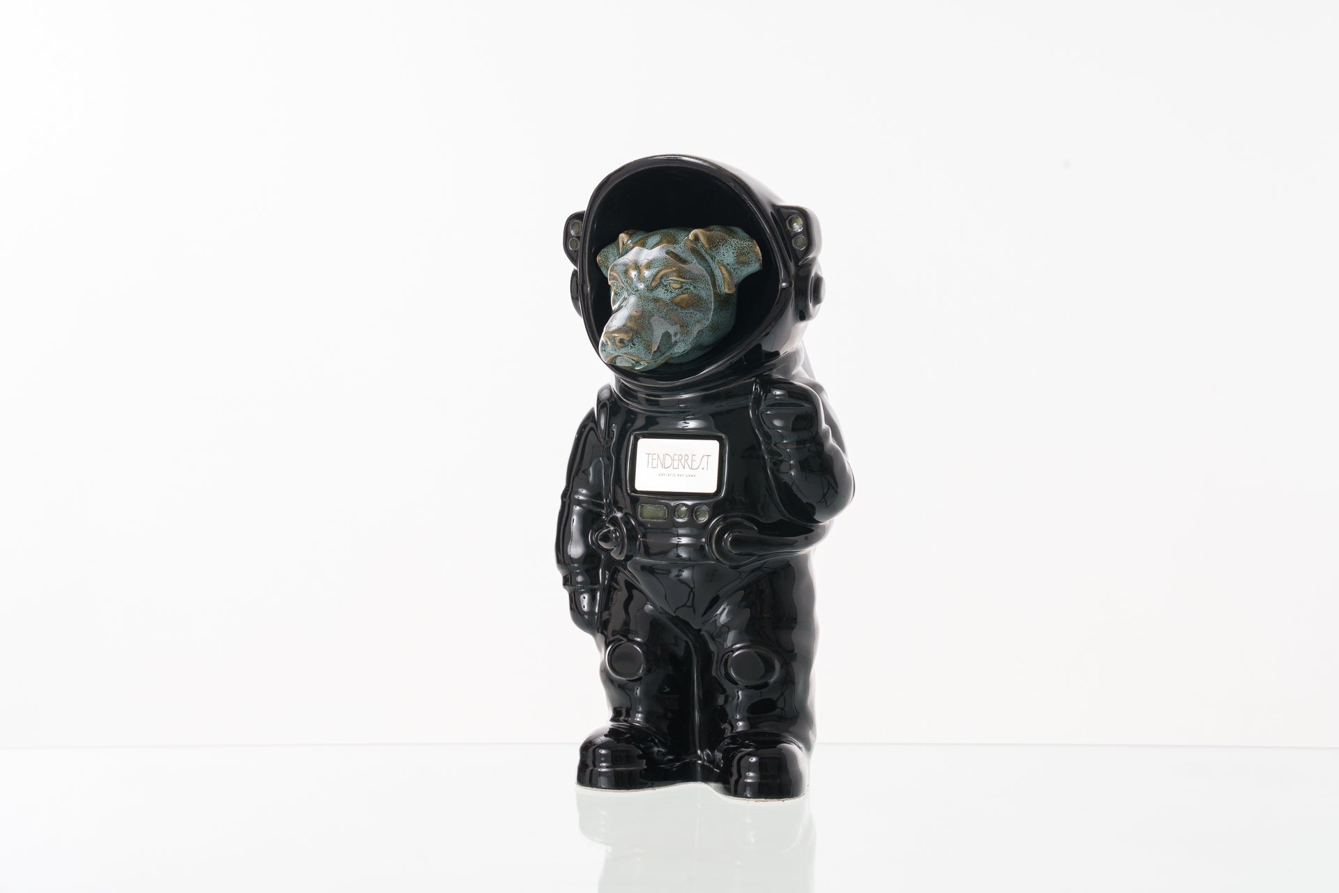 Urn for Ashes Astronaut Dog Jack Russel. Handmade Customisable Dog Cremation Urn. Handmade Astronaut Art Urn. Keepsake for Ashes by TenderRest. Black Costume