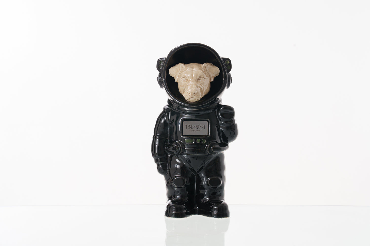 Urn for Ashes Astronaut Jack Russel . Handmade Customisable Dog Cremation Urn. Handmade Astronaut Art Urn. Keepsake for Ashes by TenderRest. Black costume