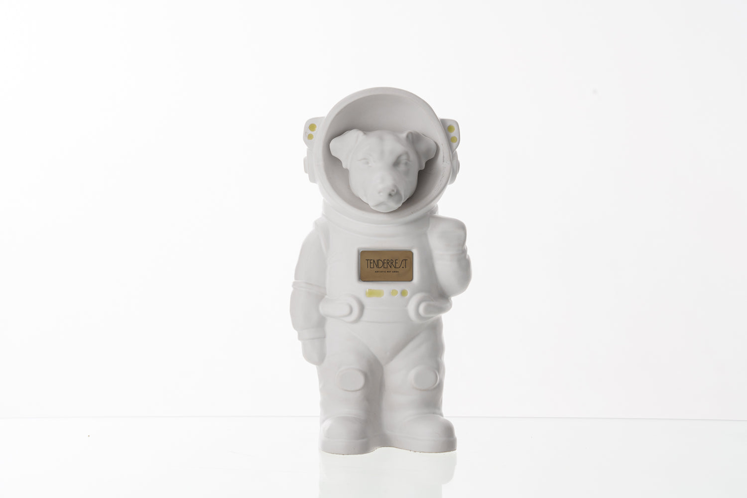 Urn for Ashes Astronaut Jack Russel . Handmade Customisable Dog Cremation Urn. Handmade Astronaut Art Urn. Keepsake for Ashes by TenderRest. White costume