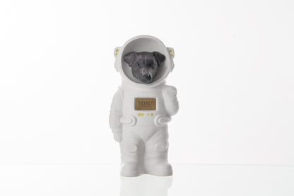 Urn for Ashes Astronaut Jack Russel . Handmade Customisable Dog Cremation Urn. Handmade Astronaut Art Urn. Keepsake for Ashes by TenderRest. White costume