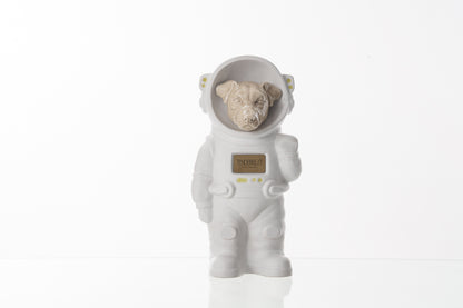 Urn for Ashes Astronaut Jack Russel . Handmade Customisable Dog Cremation Urn. Handmade Astronaut Art Urn. Keepsake for Ashes by TenderRest. White costume