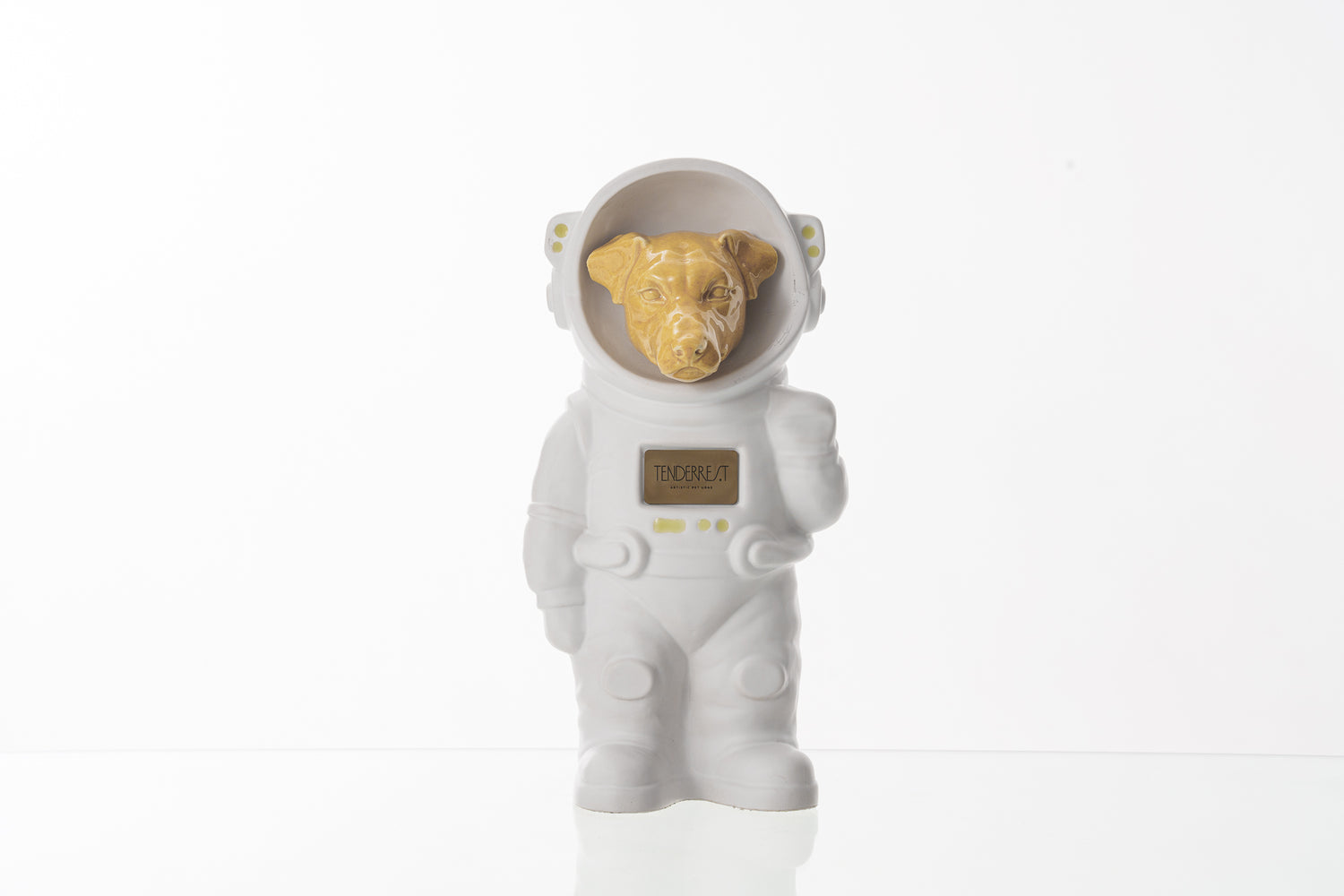 Urn for Ashes Astronaut Jack Russel . Handmade Customisable Dog Cremation Urn. Handmade Astronaut Art Urn. Keepsake for Ashes by TenderRest. White costume