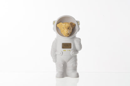 Urn for Ashes Astronaut Jack Russel . Handmade Customisable Dog Cremation Urn. Handmade Astronaut Art Urn. Keepsake for Ashes by TenderRest. White costume