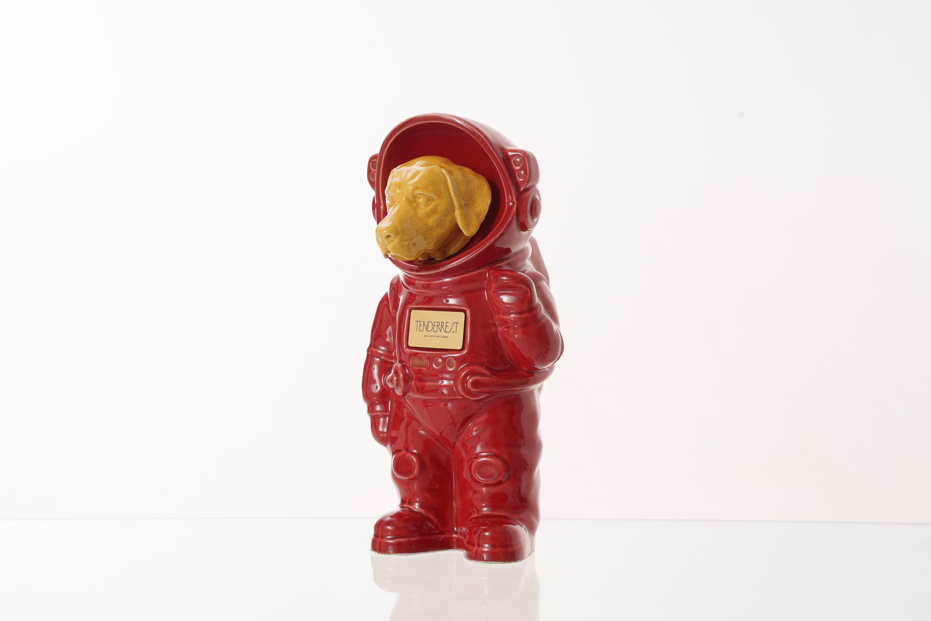 Urn for Ashes Astronaut Dog Labrador Retriever. Handmade Customisable Dog Cremation Urn. Handmade Astronaut Art Urn. Keepsake for Ashes by TenderRest. Red Costume
